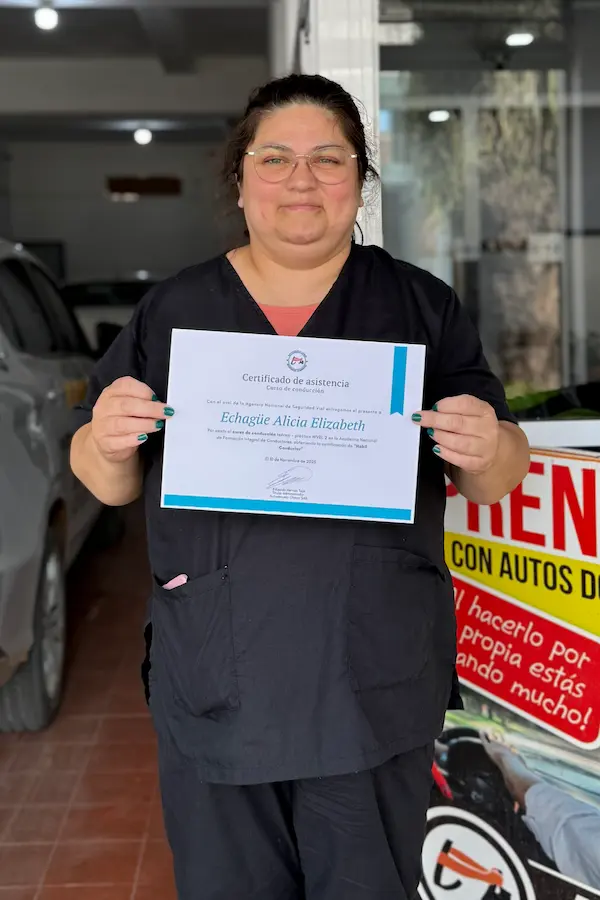 Alumno recibido en Autoescuela Chaco