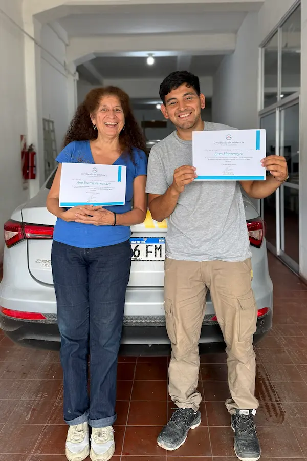 Alumno recibido en Autoescuela Chaco