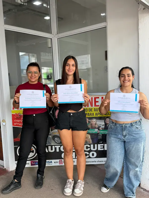 Alumno recibido en Autoescuela Chaco